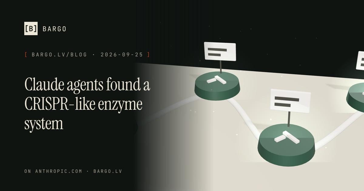 Anthropic reports that Claude agents found a previously uncharacterized enzyme system in bacteriophages; its function is still unknown.